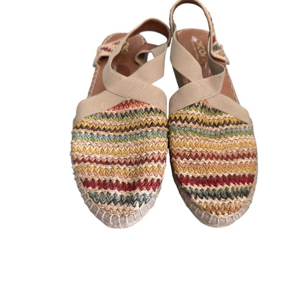 Picon Women's Espadrille Sandals Beige Striped Size 7.5 Casual Summer​